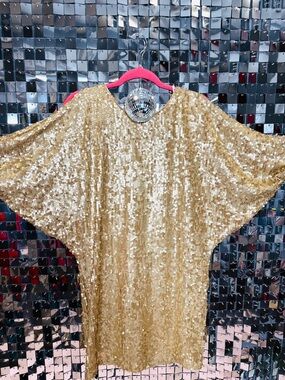 NIGHTWAY GOLD SEQUIN DRESS (NWT)